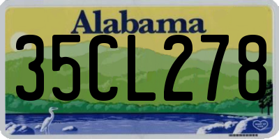 AL license plate 35CL278