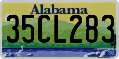 AL license plate 35CL283