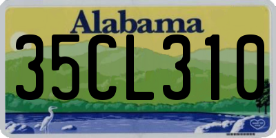 AL license plate 35CL310