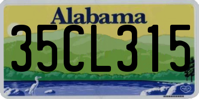 AL license plate 35CL315