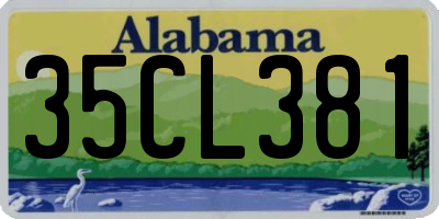 AL license plate 35CL381