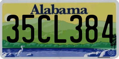 AL license plate 35CL384