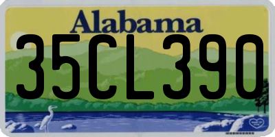 AL license plate 35CL390