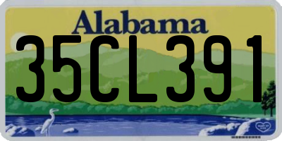 AL license plate 35CL391
