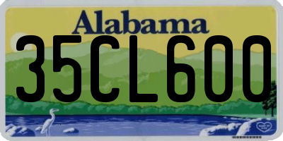 AL license plate 35CL600