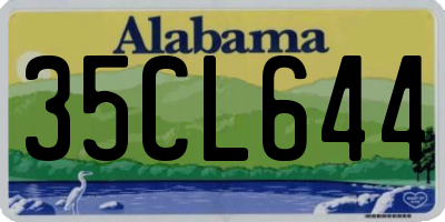 AL license plate 35CL644
