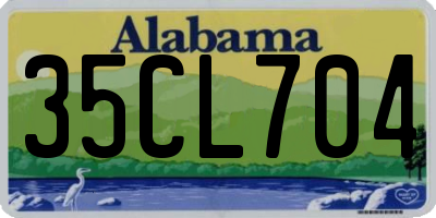 AL license plate 35CL704