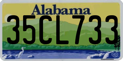 AL license plate 35CL733
