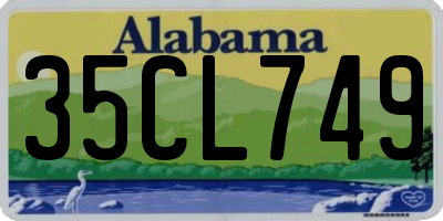 AL license plate 35CL749
