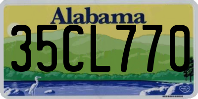 AL license plate 35CL770