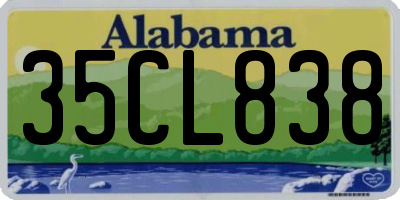 AL license plate 35CL838