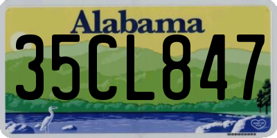AL license plate 35CL847