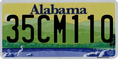 AL license plate 35CM110