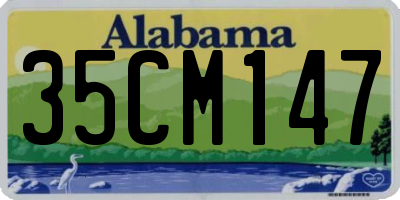AL license plate 35CM147