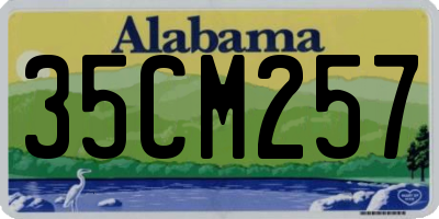 AL license plate 35CM257