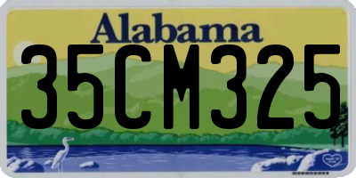 AL license plate 35CM325