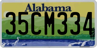 AL license plate 35CM334