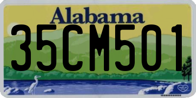 AL license plate 35CM501
