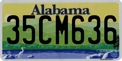 AL license plate 35CM636