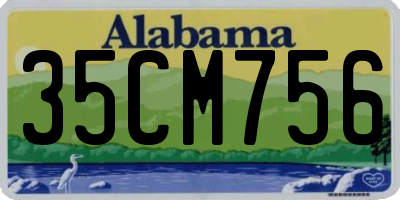 AL license plate 35CM756