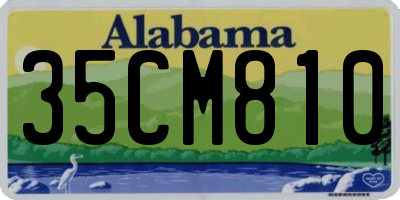 AL license plate 35CM810