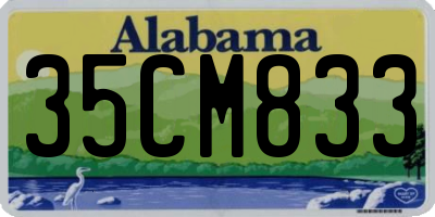 AL license plate 35CM833