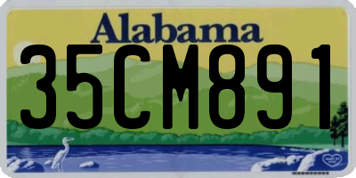 AL license plate 35CM891