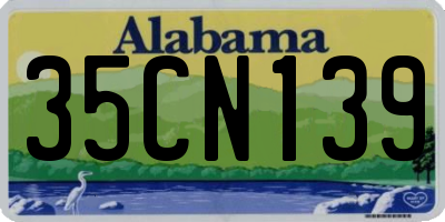 AL license plate 35CN139