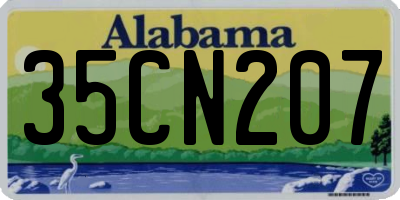 AL license plate 35CN207
