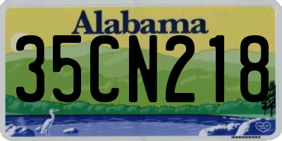 AL license plate 35CN218