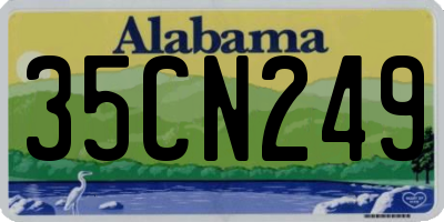 AL license plate 35CN249