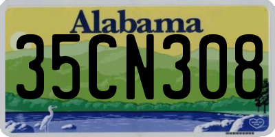 AL license plate 35CN308