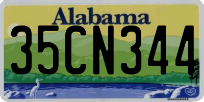 AL license plate 35CN344