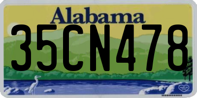 AL license plate 35CN478