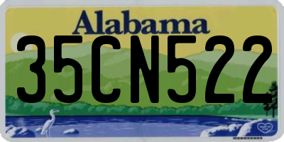 AL license plate 35CN522