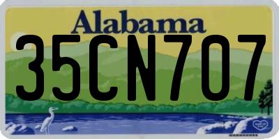 AL license plate 35CN707