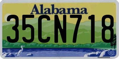 AL license plate 35CN718