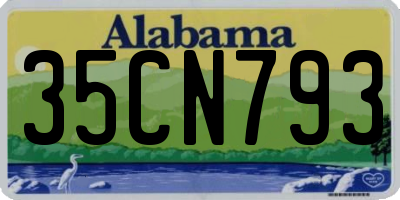 AL license plate 35CN793