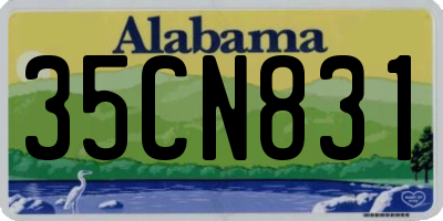 AL license plate 35CN831