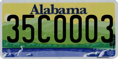AL license plate 35CO003
