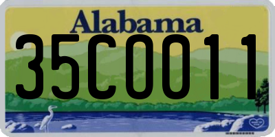 AL license plate 35CO011