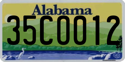 AL license plate 35CO012
