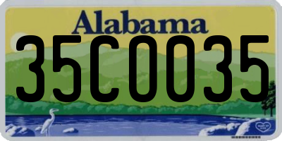 AL license plate 35CO035