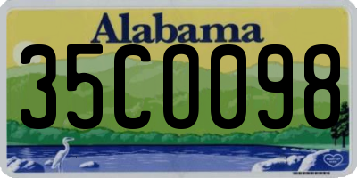 AL license plate 35CO098