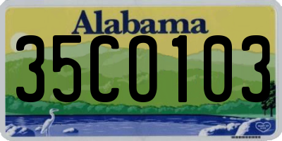 AL license plate 35CO103