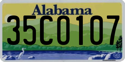 AL license plate 35CO107