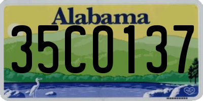 AL license plate 35CO137