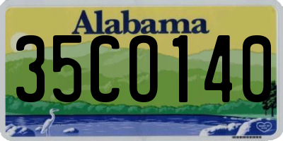 AL license plate 35CO140