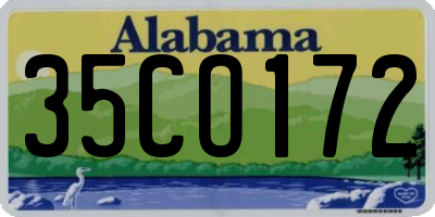 AL license plate 35CO172