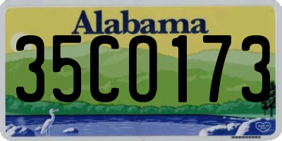 AL license plate 35CO173